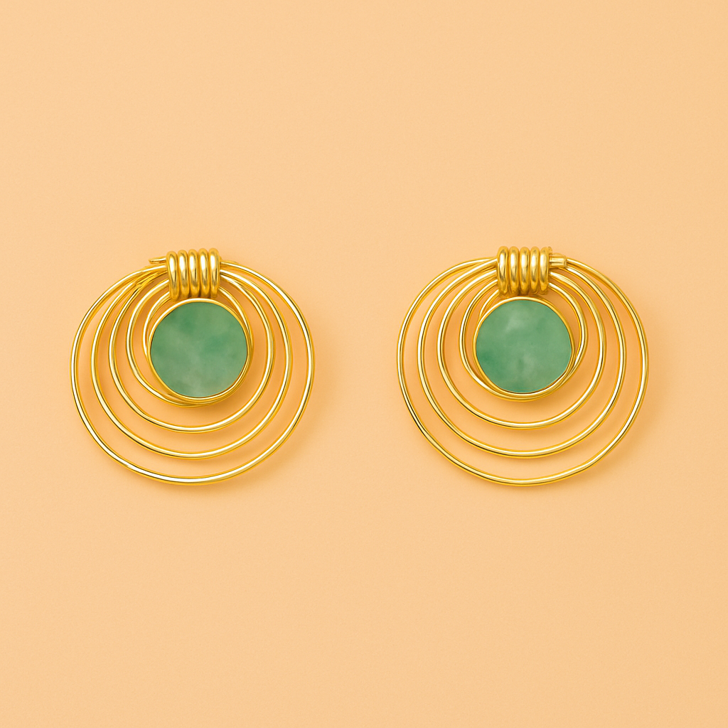 Round Wired Stud Earrings – Elegant Simplicity