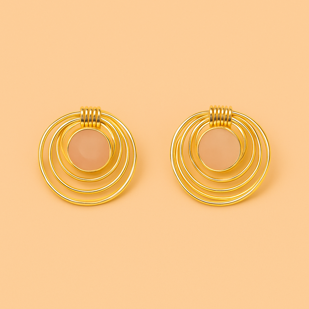 Round Wired Stud Earrings – Elegant Simplicity