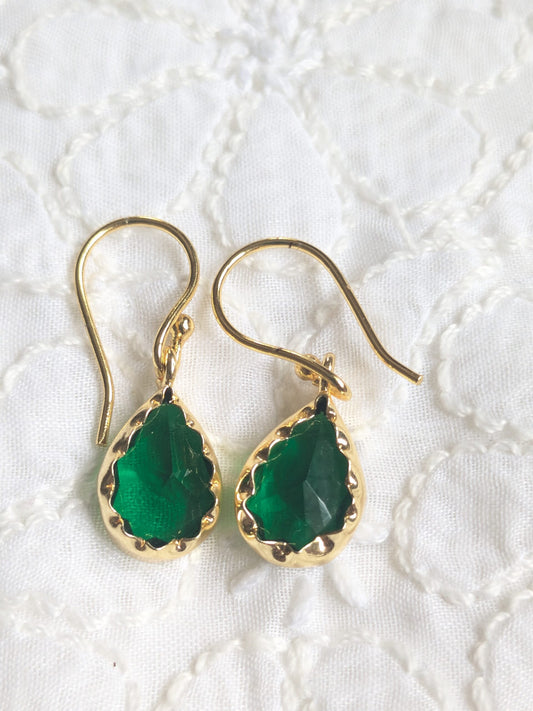 hanging cut stone earrings