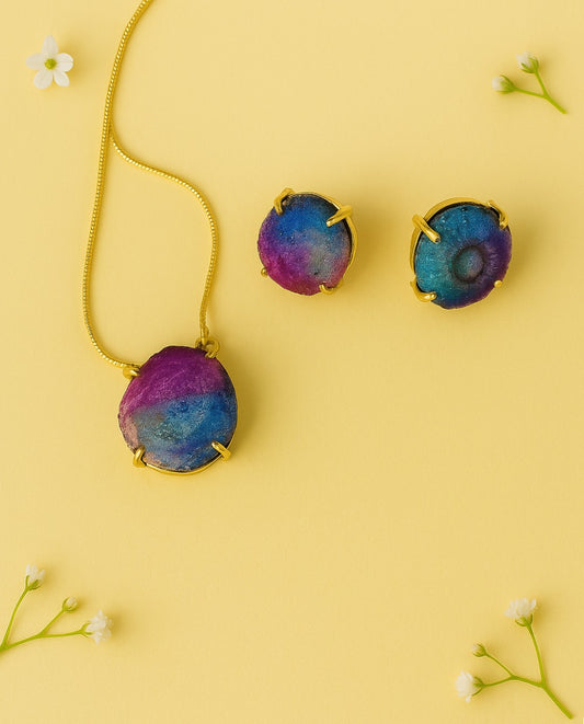 Agate chain with studs