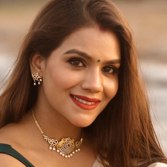 Mayura Emerald Pearl Choker Set