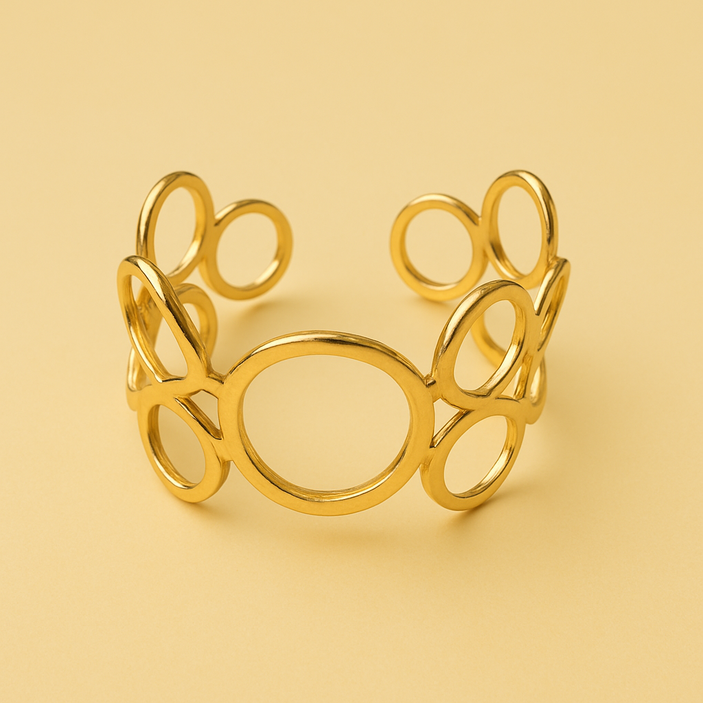 Hammered Multi-Ring Bracelet
