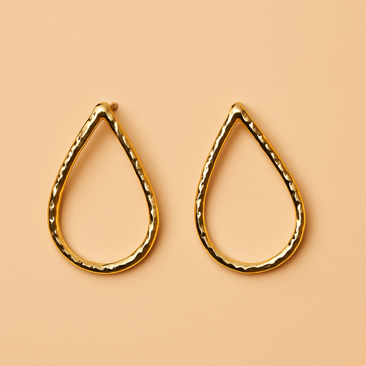 Wired frame waterdrop studs