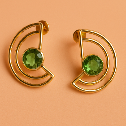 C-Shaped Wired Stud Earrings – Modern Minimalism