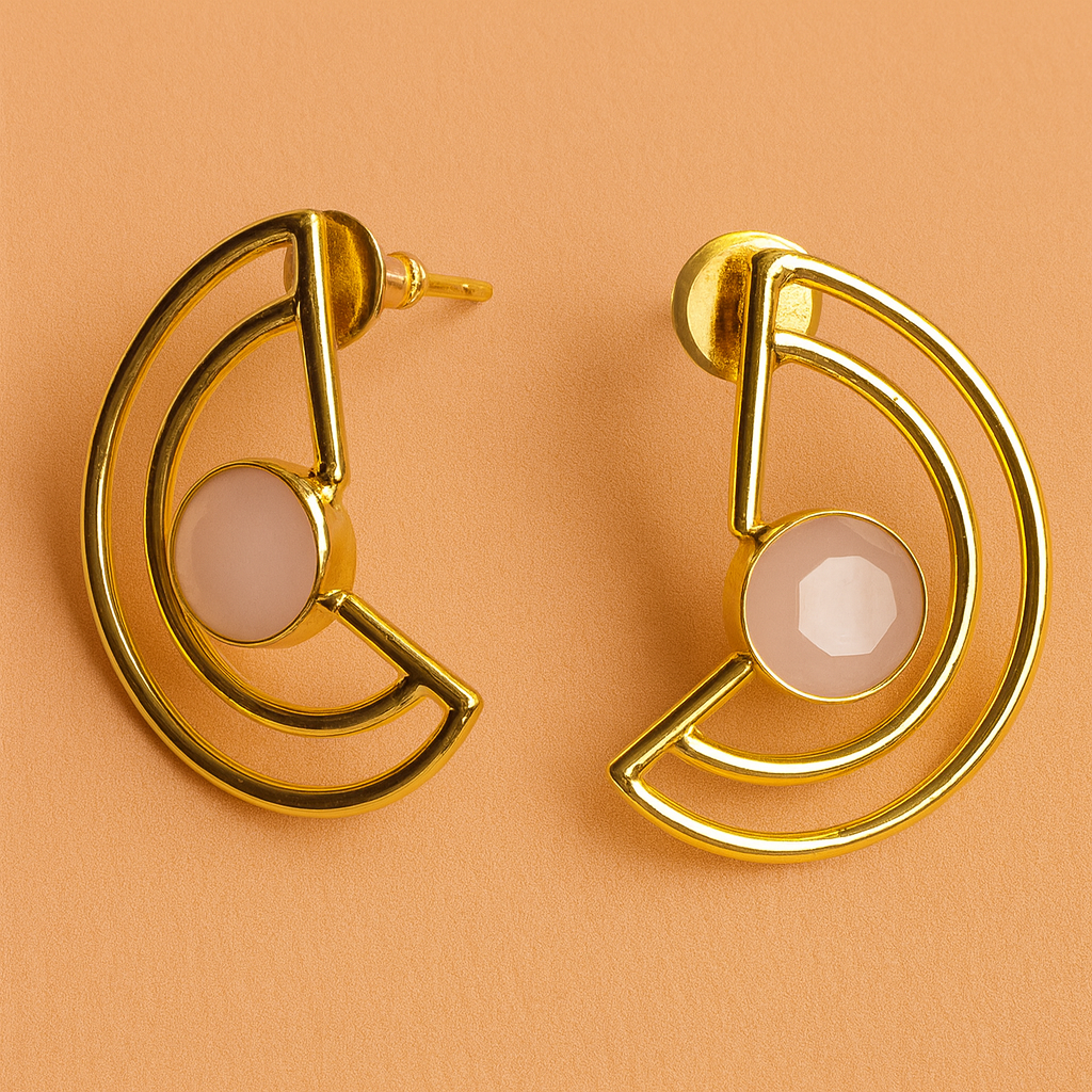 C-Shaped Wired Stud Earrings – Modern Minimalism
