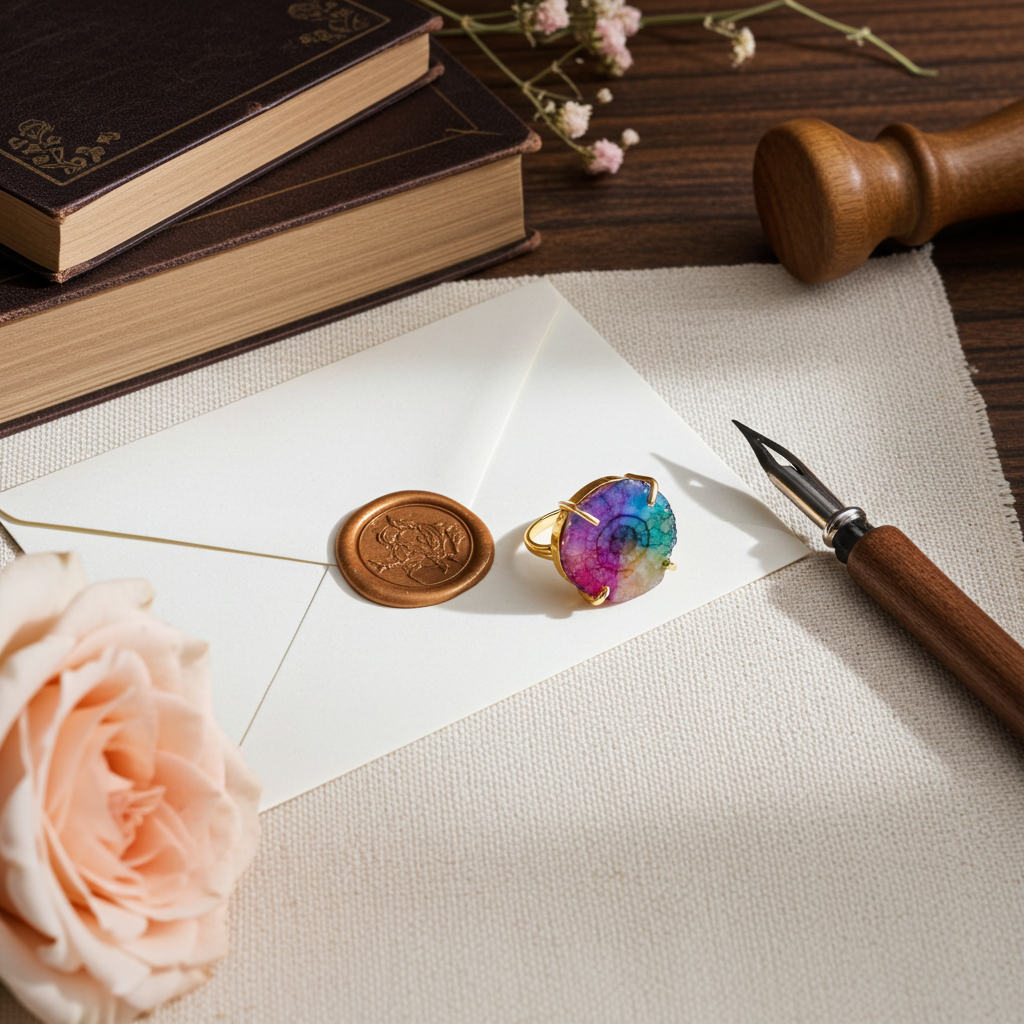 Rainbow Agate Ring